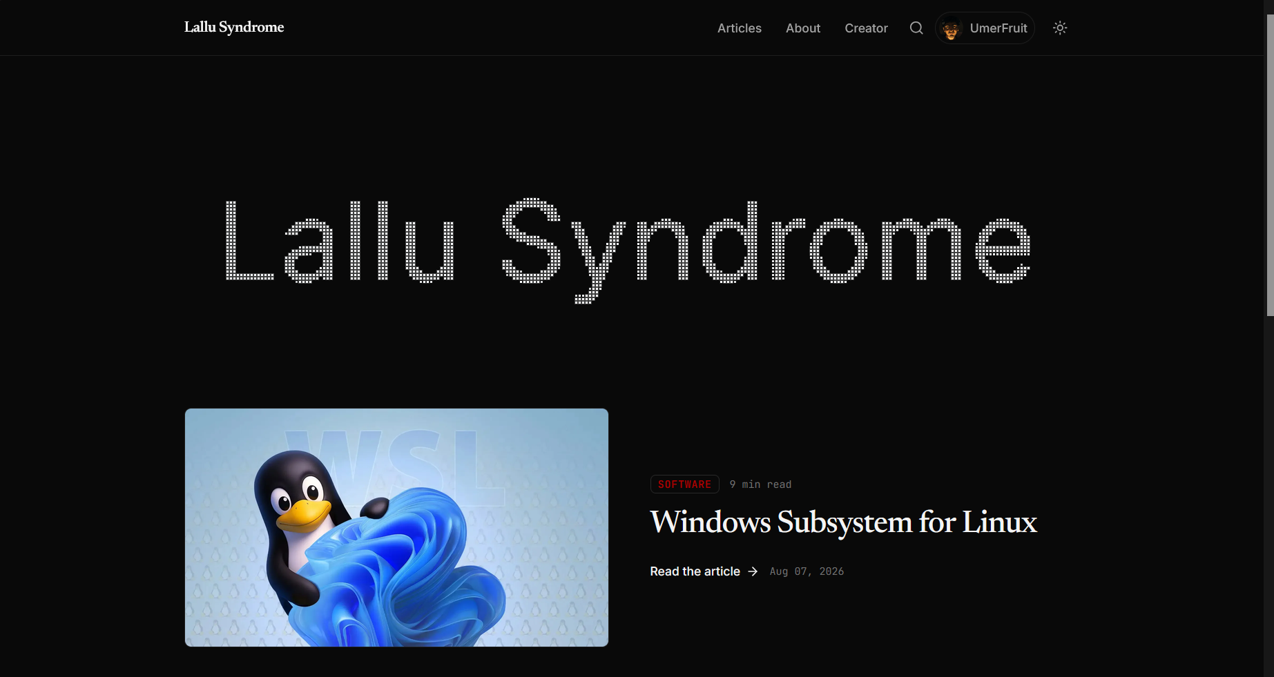 A Blog website with Red and Black theme